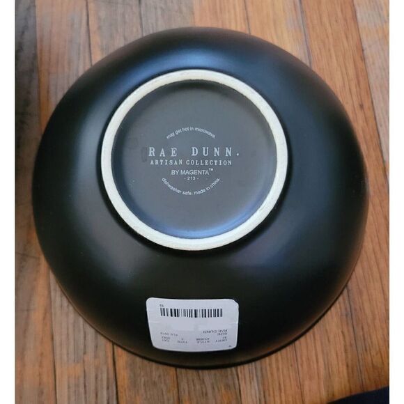 Rae Dunn Mixing Bowls Whisk Stir Mix Black Artisan Collection #213 Dimple 3/3 - Picture 5 of 6